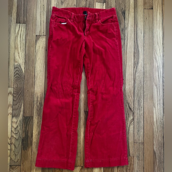 J. Crew Red Flare Women's Corduroy Pants - Picture 1 of 5